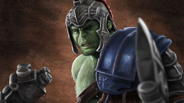 Hulk from Marvel Comics in Gladiator Armor