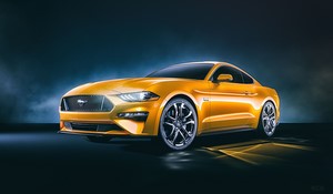 Yellow Ford Mustang GT 4K
