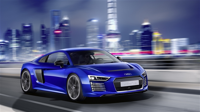 Blue Audi R8 2019 4K