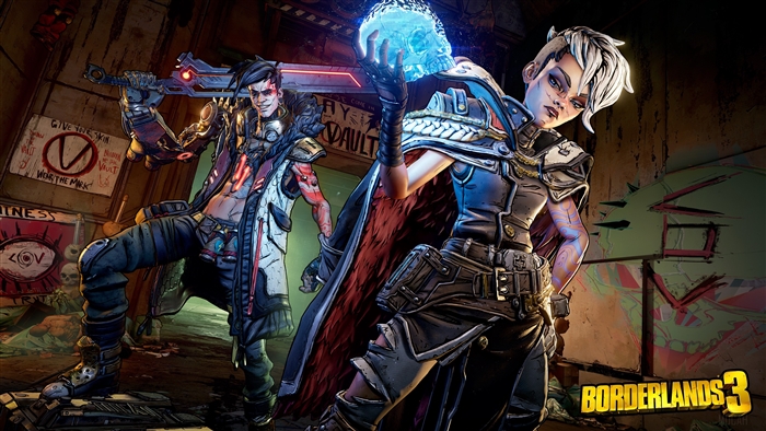 Two characters from Borderlands 3 4K
