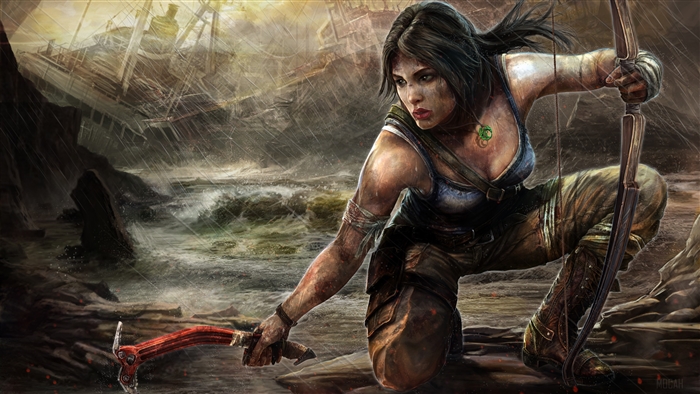Lara Croft from Tomb Raider 4K Art