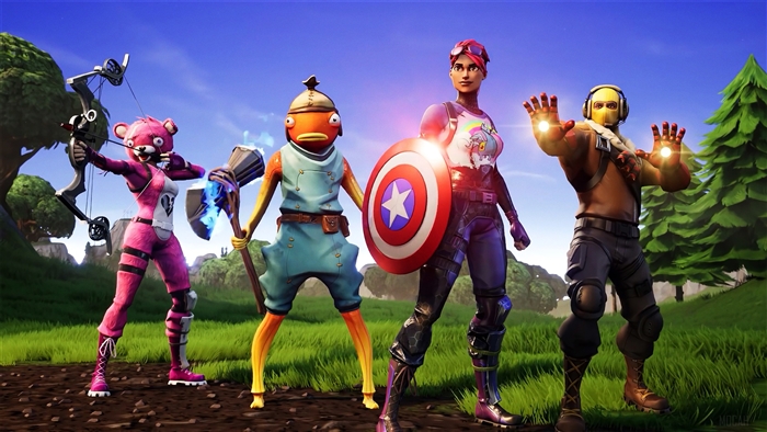 Fortnite characters with Captain America shield