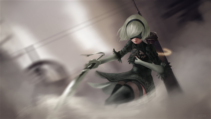 2B from NieR: Automata in 4K