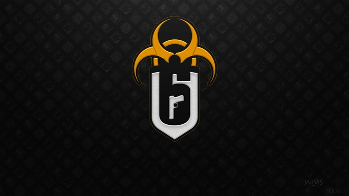 Rainbow Six Siege Biohazard Logo 4K