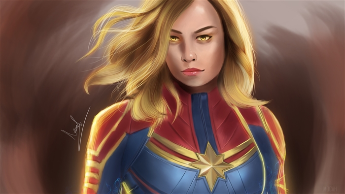 Captain Marvel Artwork 4K