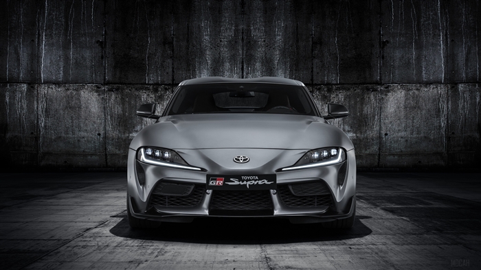 Toyota GR Supra in a studio setting