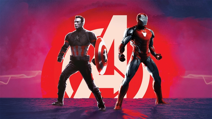 Captain America and Iron Man from Avengers 4K