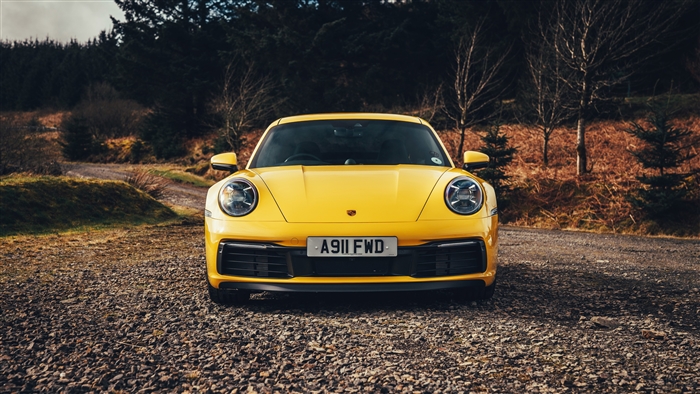 Yellow Porsche 911 Carrera 4S