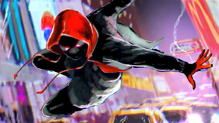 Miles Morales from Spider-Man: Into the Spider-Verse in New York 4K