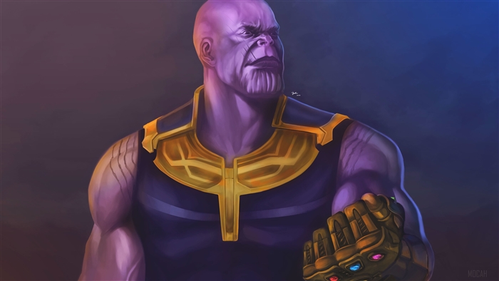 Thanos from Marvel Cinematic Universe with Infinity Gauntlet 4K