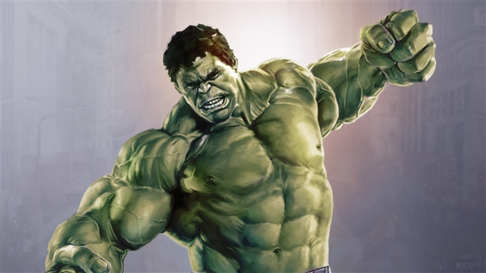 Incredible Hulk Powerful Pose 4K
