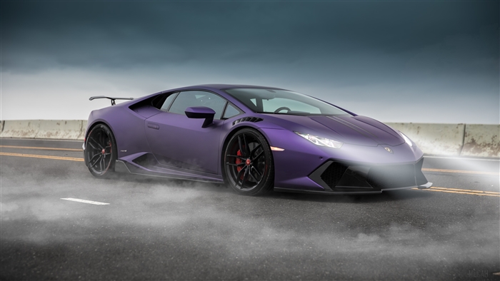 Purple Lamborghini Huracan Performante 4K