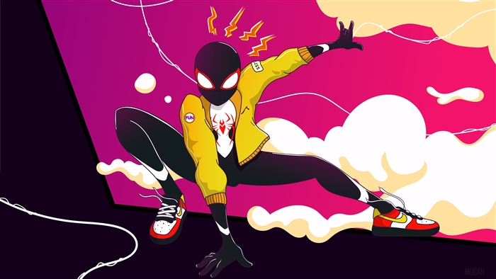 Spidersona in Yellow Jacket and Nike Sneakers 4K