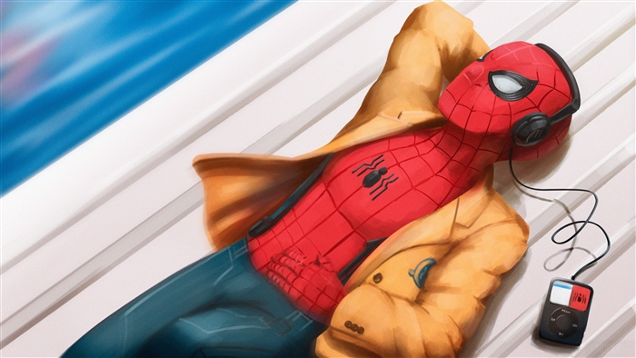 Spider-Man Listening to Music 4K