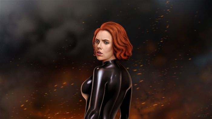 Black Widow Digital Artwork