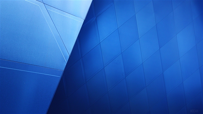 Abstract Blue Geometric Pattern 4K