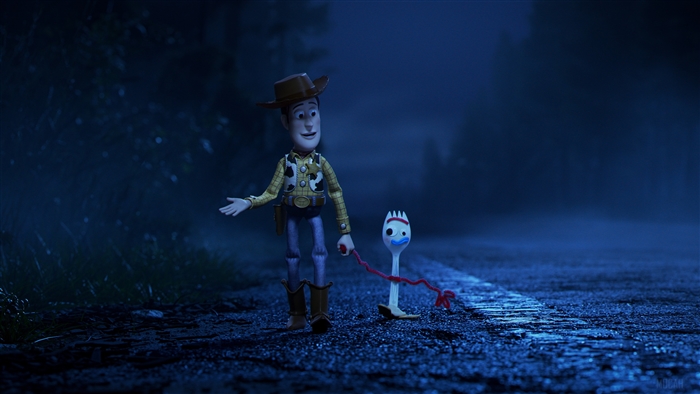 Woody and Forky from Toy Story 4 in 4K