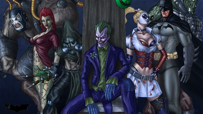 Batman and Villains from Batman: Arkham Asylum 4K