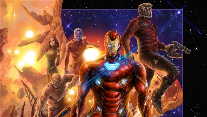 Avengers and Guardians of the Galaxy 4K Art
