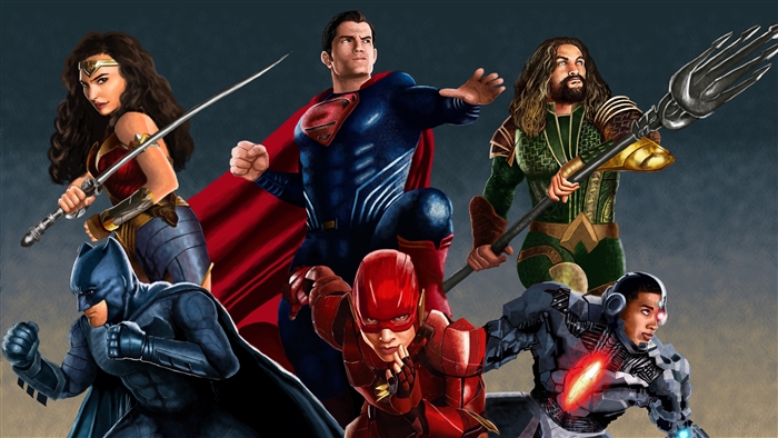 Justice League characters artwork 4K