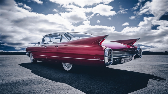 Red Cadillac DeVille 4K