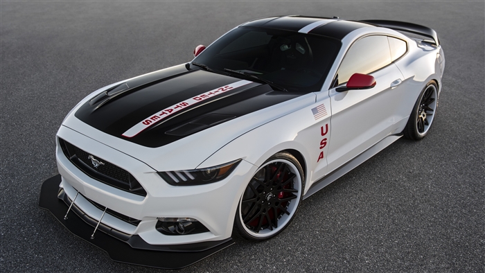 White Ford Mustang Apollo Edition 4K