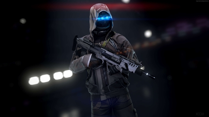 Character from PUBG holding a rifle 4K