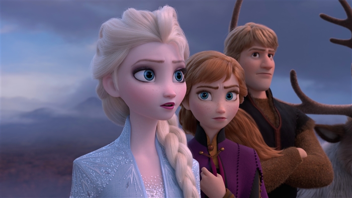 Elsa, Anna, Kristoff, and Sven from Frozen 2 4K