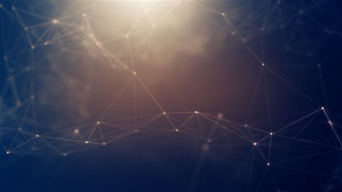 Abstract Fractal Network with Light and Clouds 4K