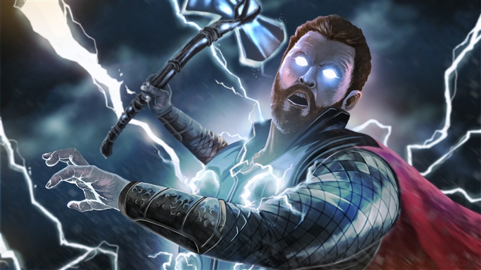 Thor from Avengers Infinity War Art 4K