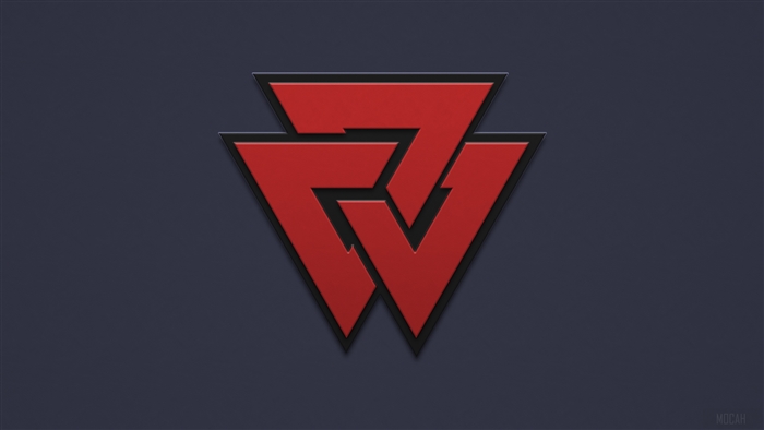 Abstract Red Triangle Logo 4K
