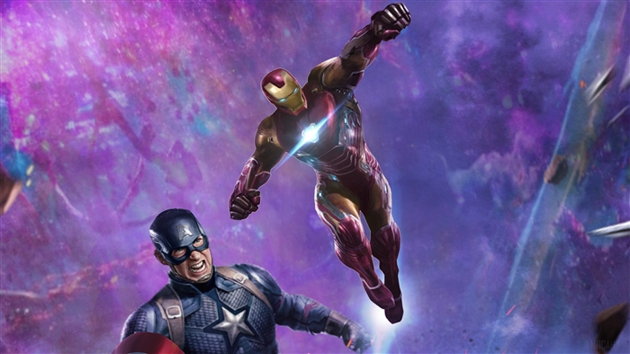 Iron Man and Captain America from Avengers: Endgame 4K