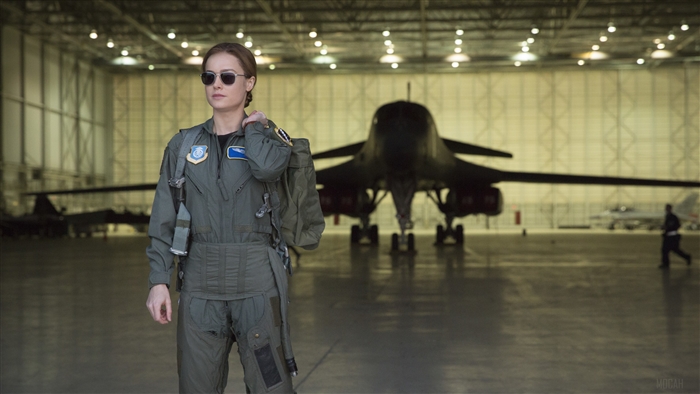 Carol Danvers from Captain Marvel in Hangar 4K