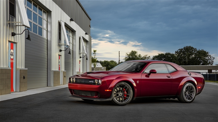 Red Dodge Challenger Demon SRT 4K