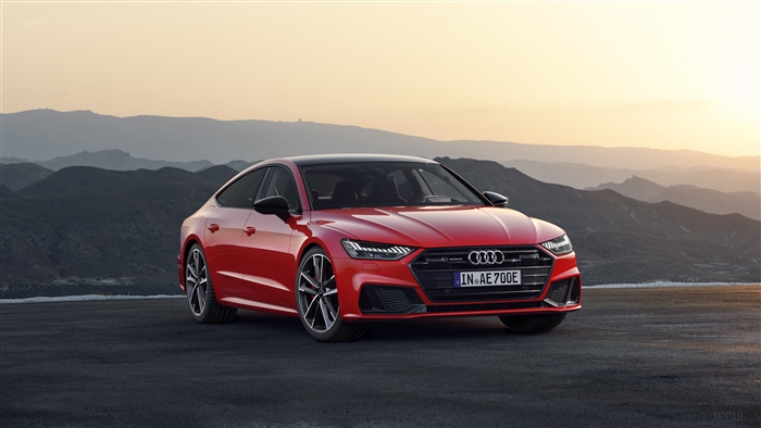 Red Audi A7 Sportback 4K