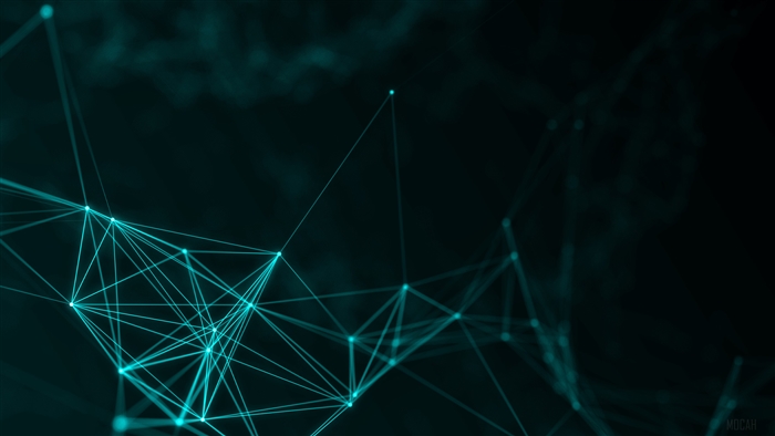 Abstract Network Geometry Lights 4K
