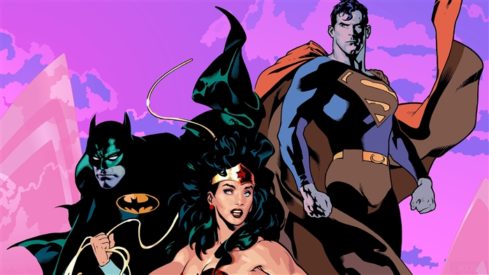 Wonder Woman, Superman, and Batman in 4K