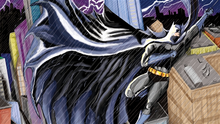 Batman in the Rain 4K