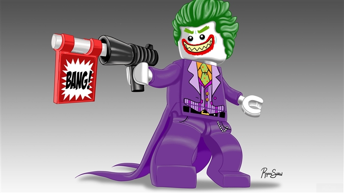 Lego Joker with Bang Gun