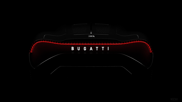 Bugatti La Voiture Noire Rear Lights 4K