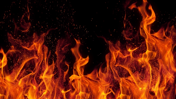 Red Fire Flames in 4K Detail