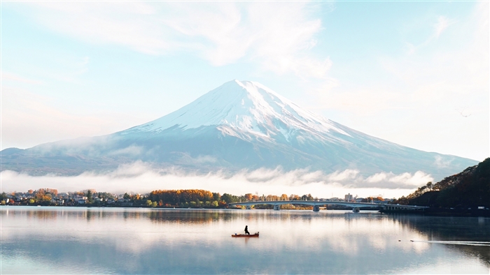 Mount Fuji Blue Bright Day