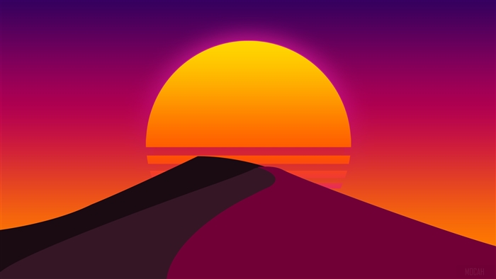 Abstract Desert Sunset Artwork 4K