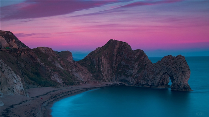 Durdle Door at West Lulworth 4K Sunset View