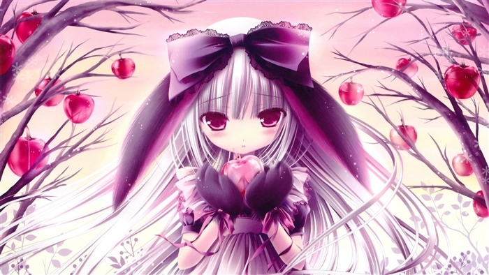 Anime Girl Holding Heart 4K