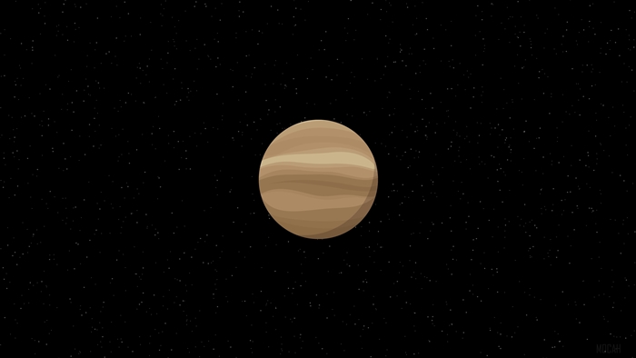 Minimalist planet in space 4K