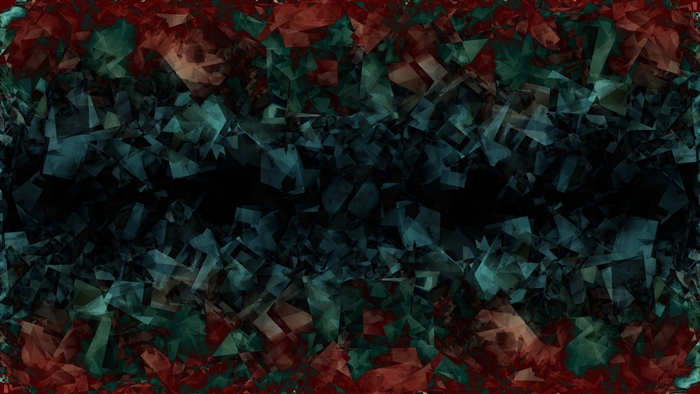 Abstract Dark Blue Green and Red Crystal Shards 4K
