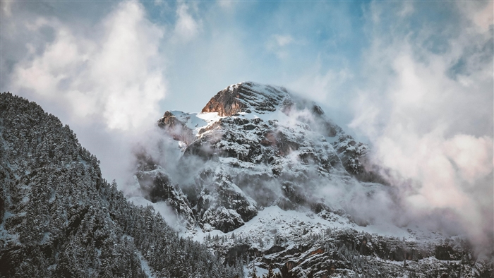 Snow Covered Mountain Peak