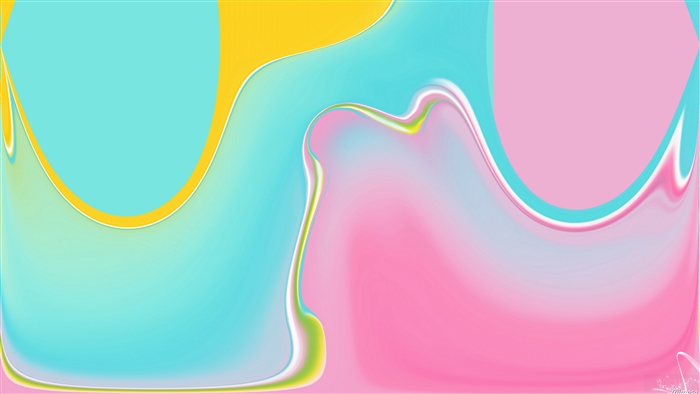 Abstract Gradient Pink Blue Yellow 4K