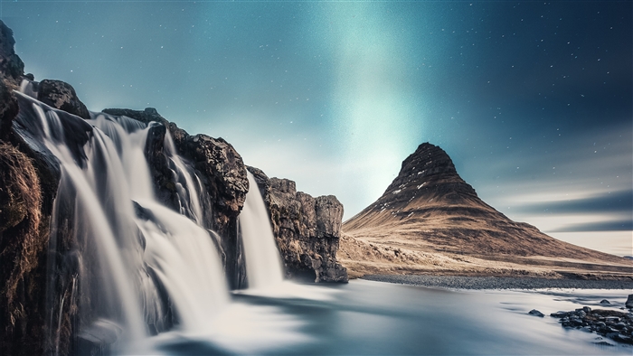Long Exposure Waterfall Landscape